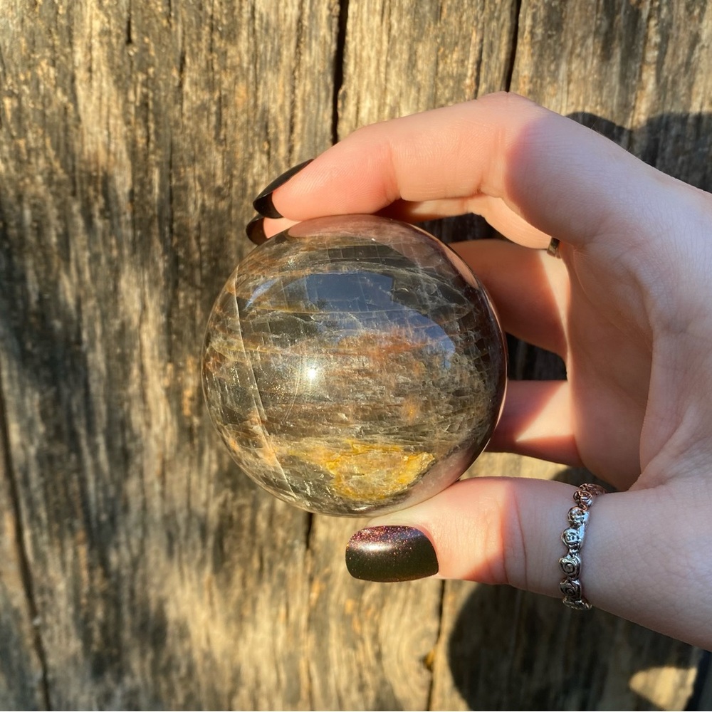 ☁️ black moonstone crystal sphere